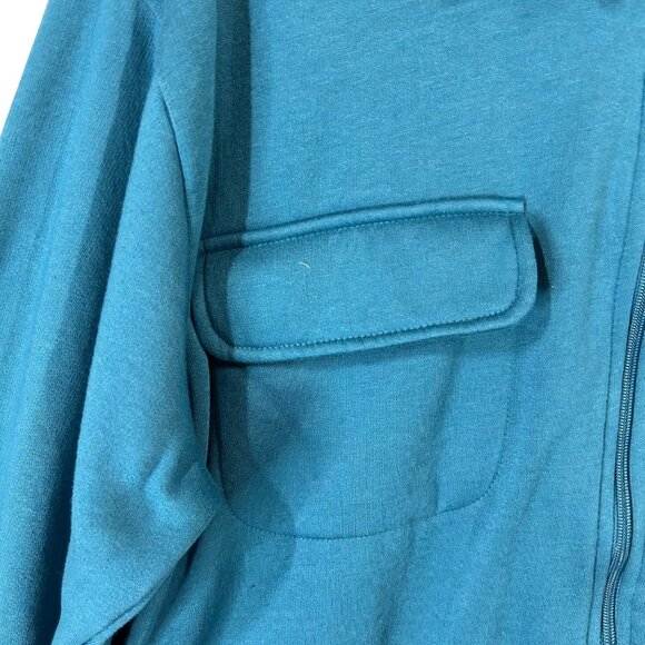 Casual Joe Men's Size XL Full Zip Jacket Turquoise EUC - Picture 3 of 9